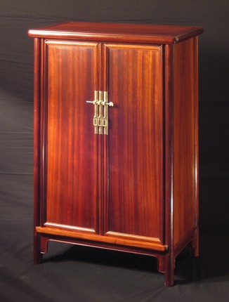 Chinese round-corner cabinet in Padoak