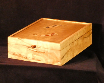 Treasure box inlaid with koi