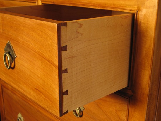 Chinese round corner cabinet under construction