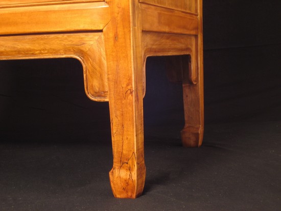 Chinese round corner cabinet under construction