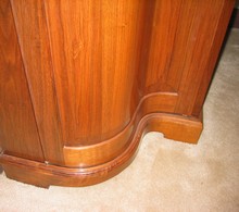 Mortise and tenon joint on coopered door