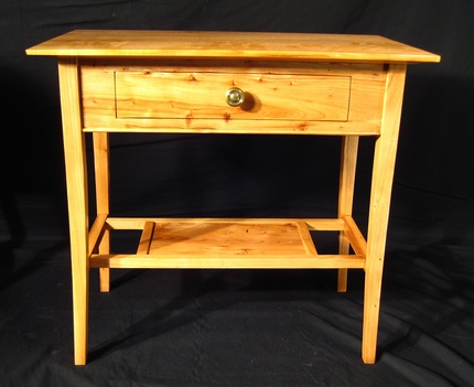 Pair of bedside tables in spalted maple