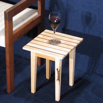 Triangular table of walnut