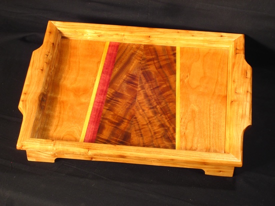T31 -tray of elm with bookmatched center